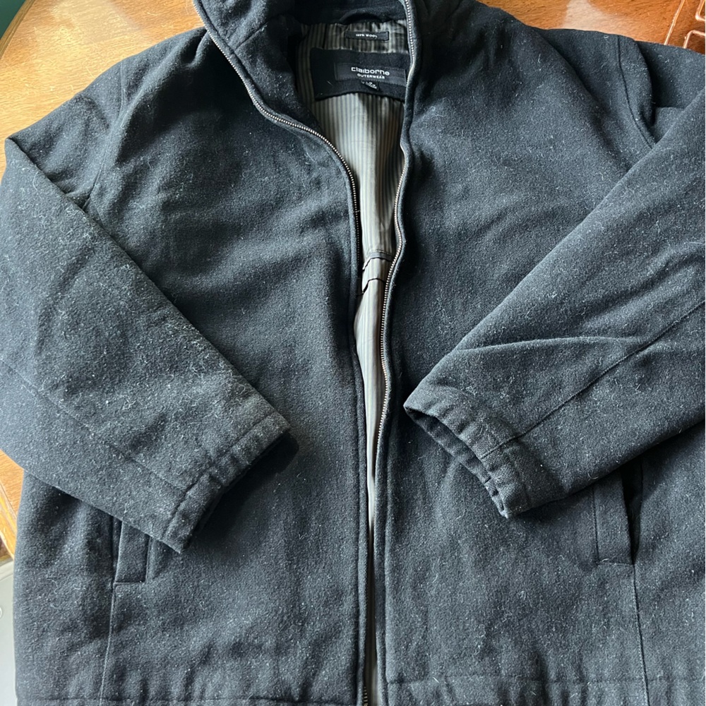 Claiborne Black Outerwear with Gray Lining